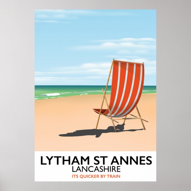 Póster de Lytham St Annes Lancashire junto al mar (Frente)