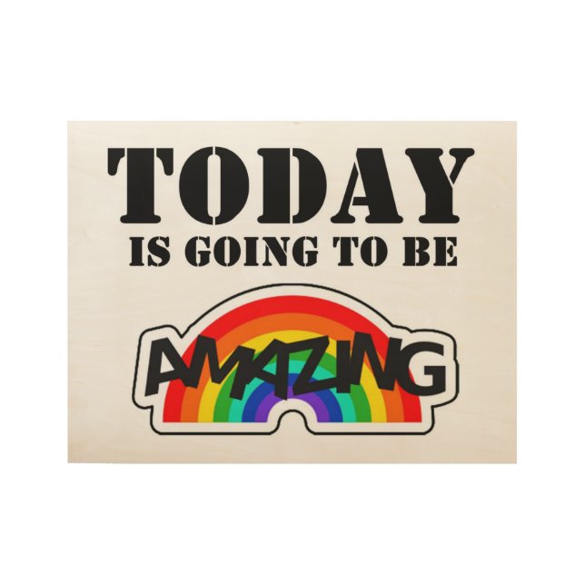 Póster De Madera Afirmación del uno mismo (Anverso)