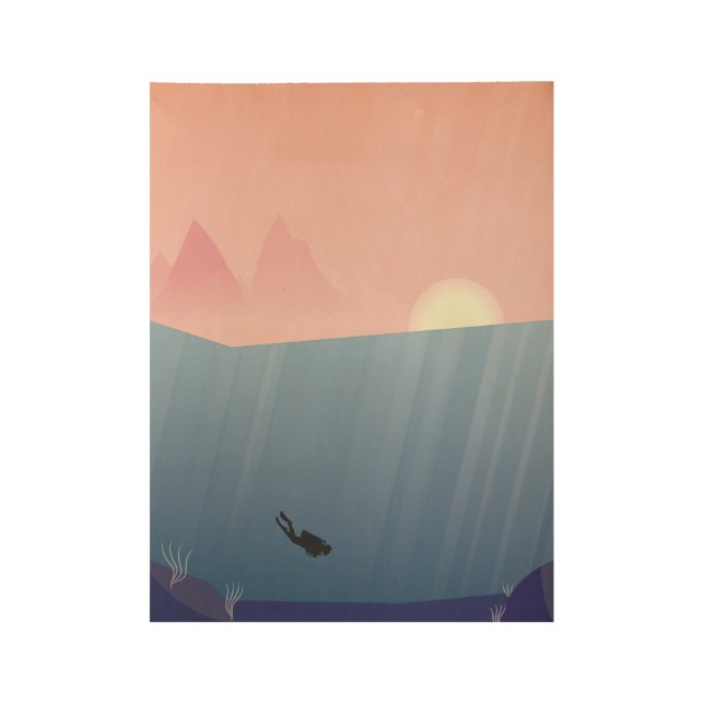 Poster de madera de la zambullida del equipo de (Anverso)