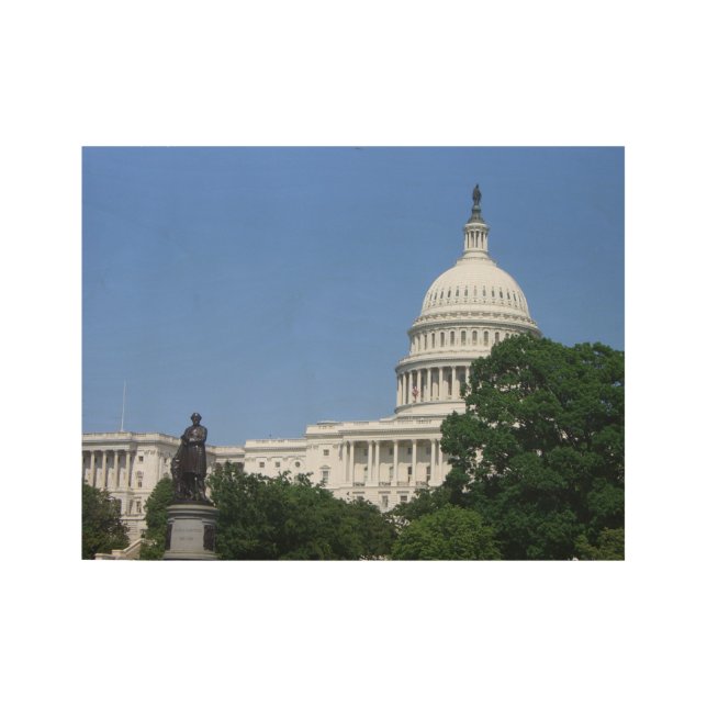Póster De Madera Edificio del Capitolio en Washington DC (Anverso)