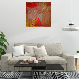 Póster de madera - formas geométricas texturizadas