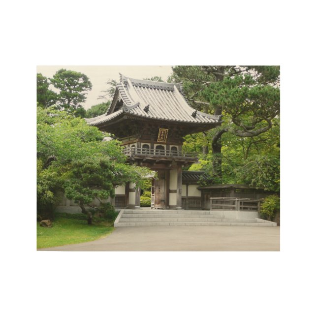 Póster De Madera Jardín de té japonés en San Francisco (Anverso)