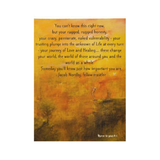 Póster De Madera "Usted no puede saber esto ahora…" Jacob Nordby