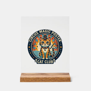 Póster de Magia de Circo Gato Diseño de Gatito Lin