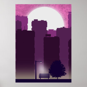 Póster de mañana en la ciudad