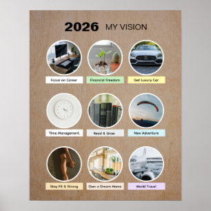 Póster de Manifestación de Madera Rústica 2026