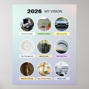 Póster de manifestación estética pastel 2026