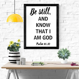 Póster de Mantén la Calma y Sabe que Soy Dios