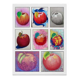 Póster de manzanas