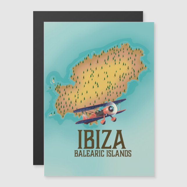 Poster de mapa de las islas Baleares de Ibiza (Anverso/Reverso)
