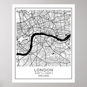 Poster de Mapa de Londres - Decoración de Arte en 