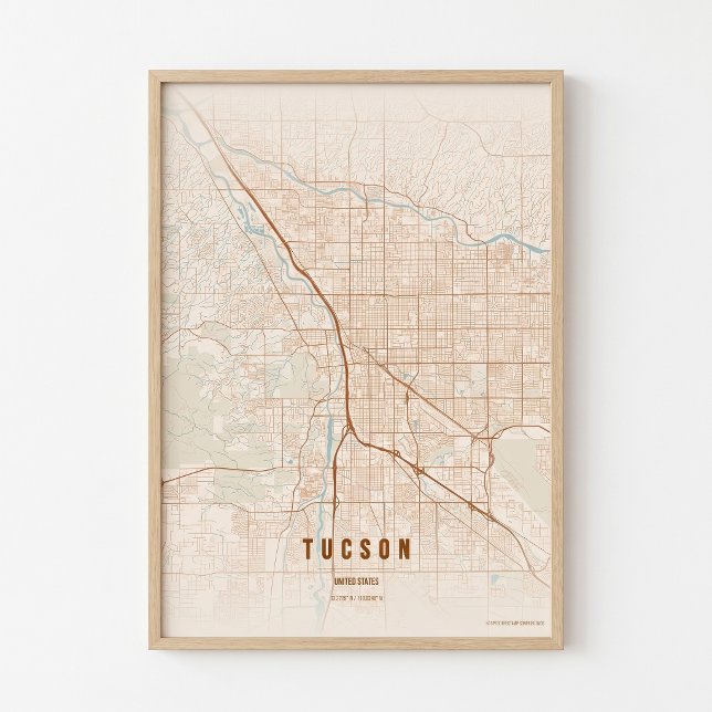 Póster de Mapa de Terracota de Tucson Regalo de Ar (Subido por el creador)