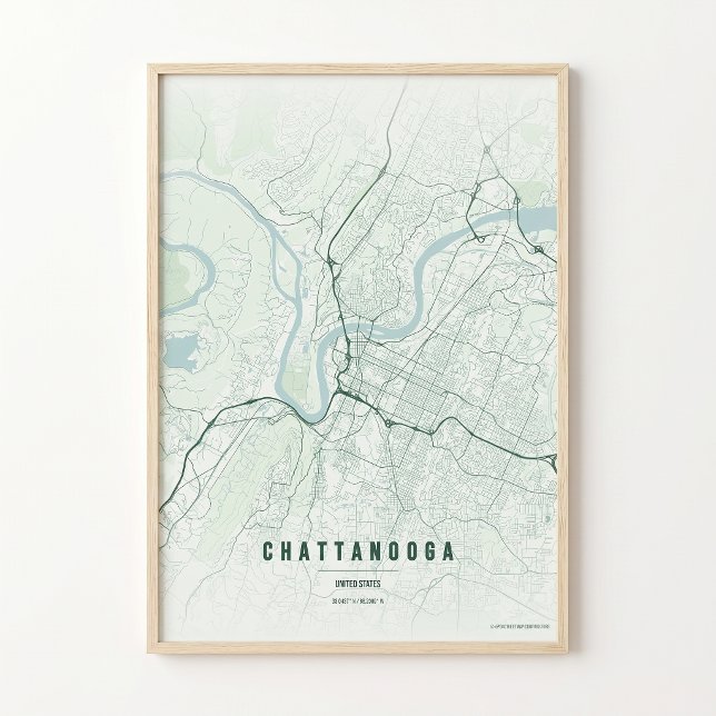 Póster de Mapa del Bosque de Chattanooga Regalo de (Subido por el creador)