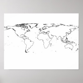 Póster de Mapa del Mundo