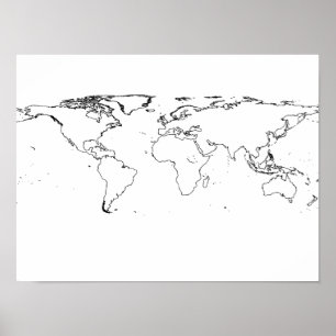 Póster de Mapa del Mundo