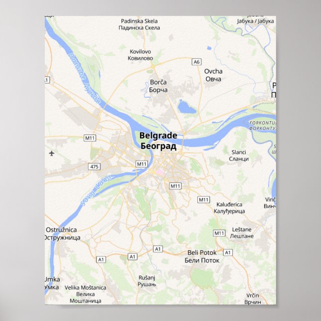 Póster de Mapa Personalizado (Frente)
