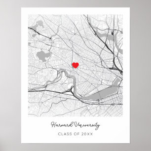 Póster de mapa personalizado de la Universidad de