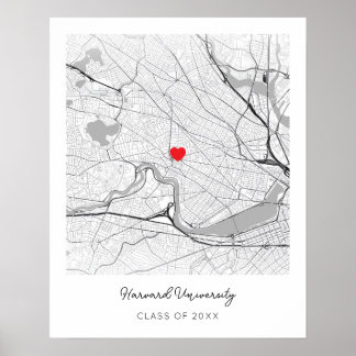 Póster de mapa personalizado de la Universidad de 