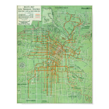 Póster de mapa vintage de Los Ángeles 1935