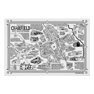 Poster de mapas de aldeas de Charfield