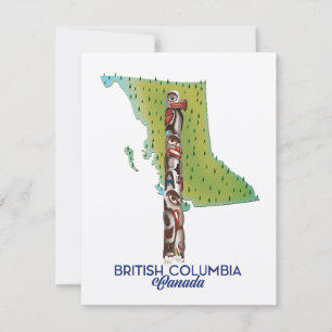 Poster de mapas de British Columbia Canada.