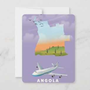 Poster de mapas ilustrado de Angola