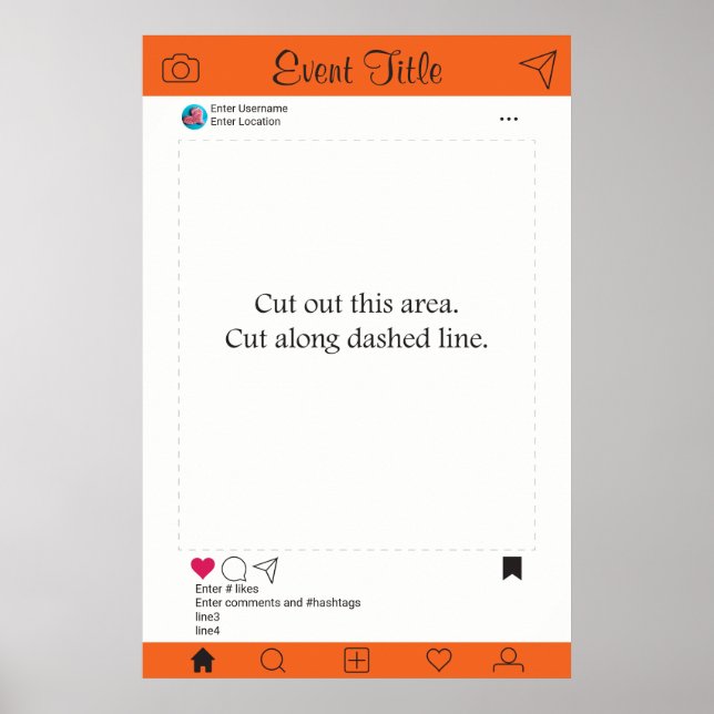 Póster de marco de accesorios para cabina de fotos (Frente)