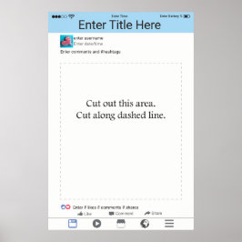 Póster de marco de accesorios para cabina de fotos
