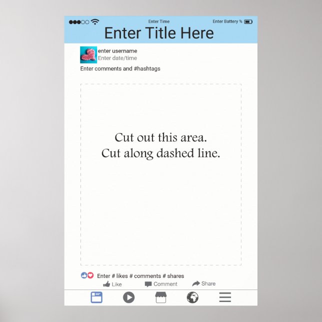 Póster de marco de accesorios para cabina de fotos (Frente)