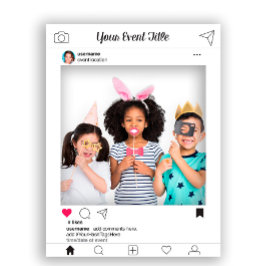 Póster de marco de accesorios para cabina de fotos