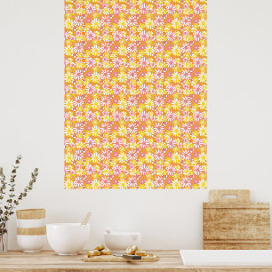 Póster de margaritas de verano