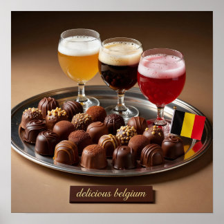 Póster de Maridaje de Cerveza Belga y Chocolate