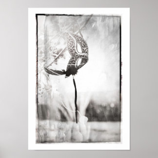 poster de mascariera de impresión leopardo