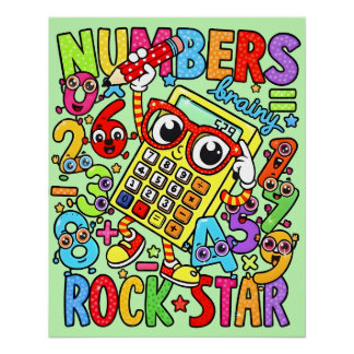 Póster de matemáticas del Día del Número para niño