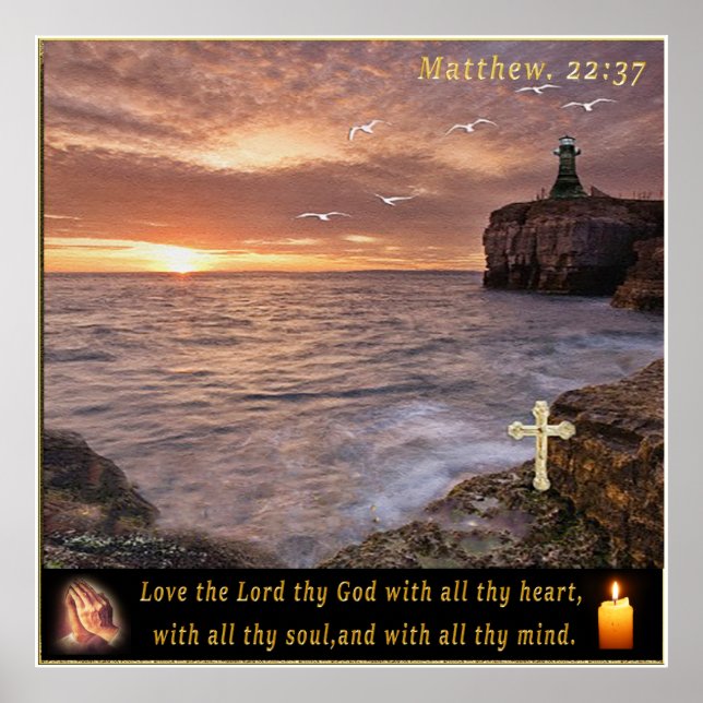 Póster de Mateo 22:37 (Frente)