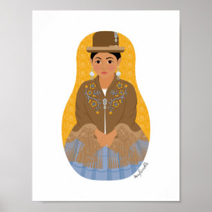 Póster de Matriuska Boliviana Aymara