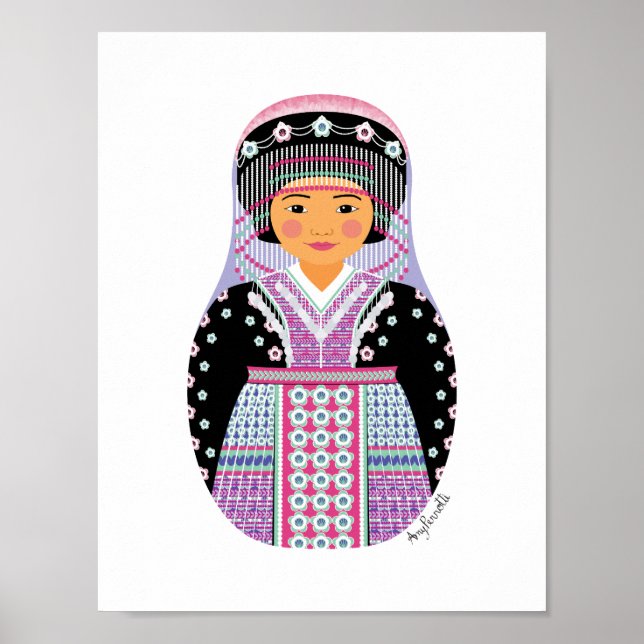Póster de Matriuska Hmong (Frente)