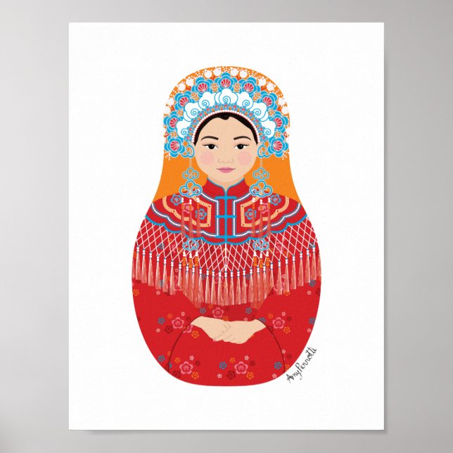 Póster de Matryoshka de la Novia China (Frente)