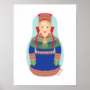 Póster de Matryoshka de Sami (cabello rubio)