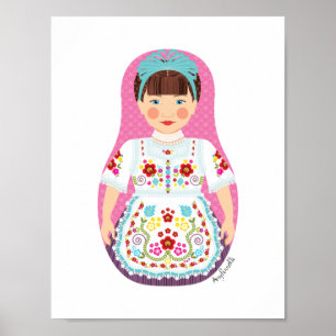 Póster de Matryoshka húngara