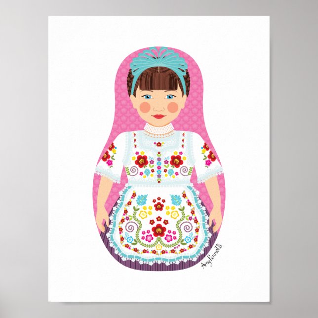 Póster de Matryoshka húngara (Frente)