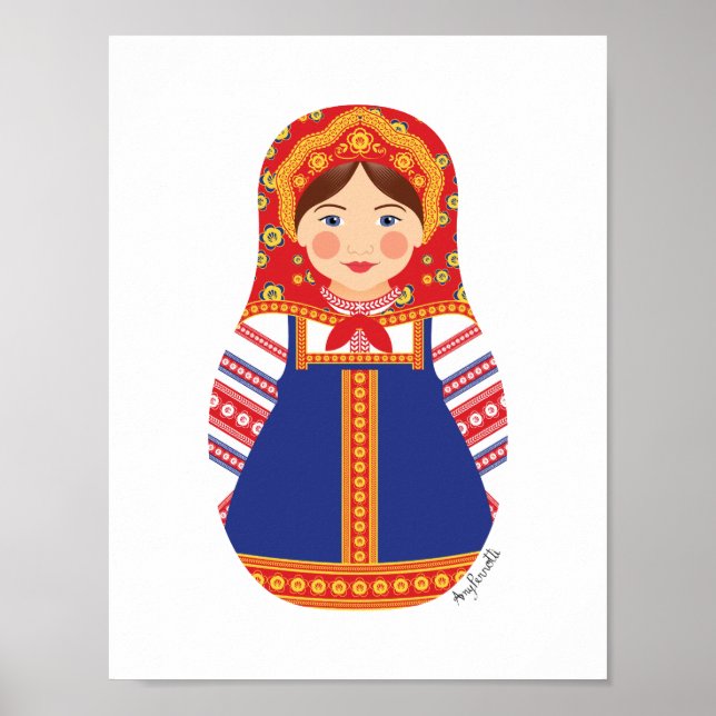Póster de Matryoshka Rusa (Frente)