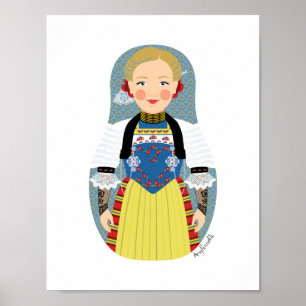 Póster de Matryoshka suiza