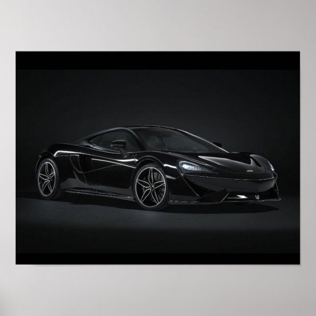 Póster de McLaren negro (Frente)