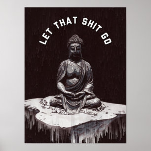 Póster de Meditación Deja Ir Zen Arte Espiritual d