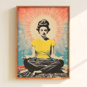 Póster de Meditación Imprimible Retro Print Impres