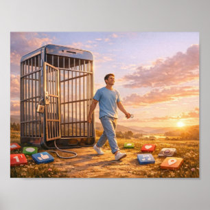 Póster de Mente Desbloqueada en el Amanecer Digita