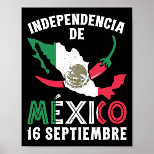 Póster De México 16 Septiembre Independencia Mexicana 1
