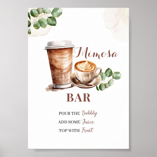 Póster de Mimosa de Amor de Café en Infusión (Frente)