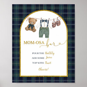 Póster de Mimosa para Baby Shower de caballero peq